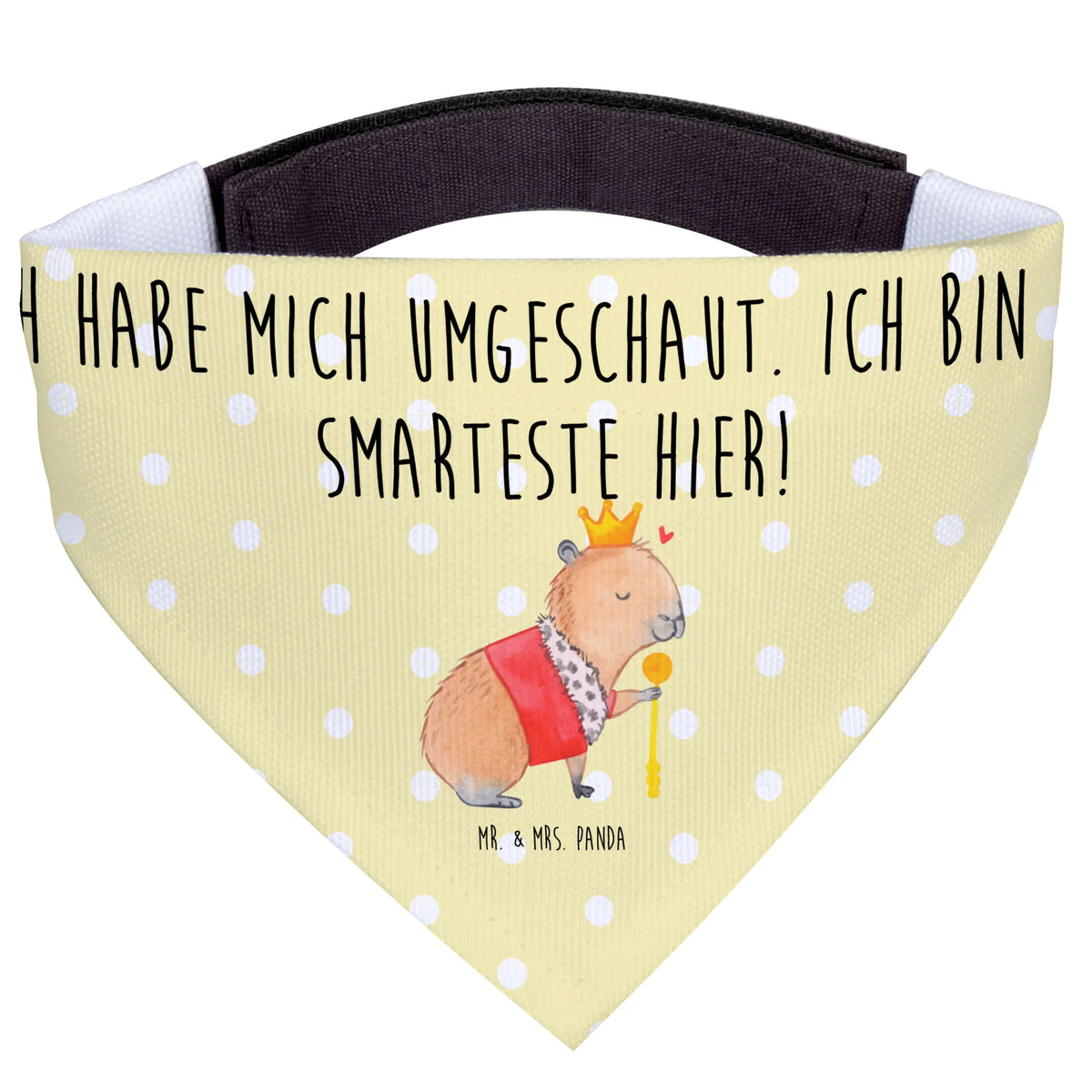 Dog neckerchief Capybara King dog scarf, neckerchief, scarf, big dogs, dogs, big, small animals, cute, funny, cute animal motives, hand drawn, small world, funny sayings, good mood, happy, gifts, gift ideas, special gifts, animal lover, card