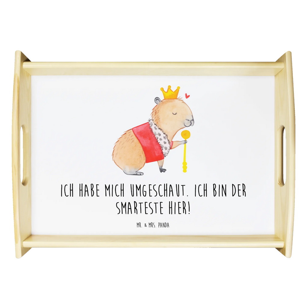 Serviertablett Capybara König Frühstückstablett, Dekotablett, Küchentablett, Tablett, Serviertablett, Holztablett, Tiermotive, Gute Laune, lustige Sprüche, Tiere, König, Capybara