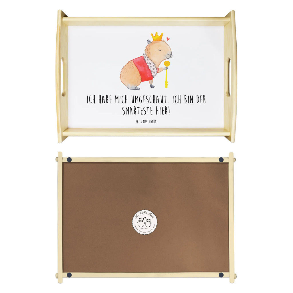 Serviertablett Capybara König Frühstückstablett, Dekotablett, Küchentablett, Tablett, Serviertablett, Holztablett, Tiermotive, Gute Laune, lustige Sprüche, Tiere, König, Capybara