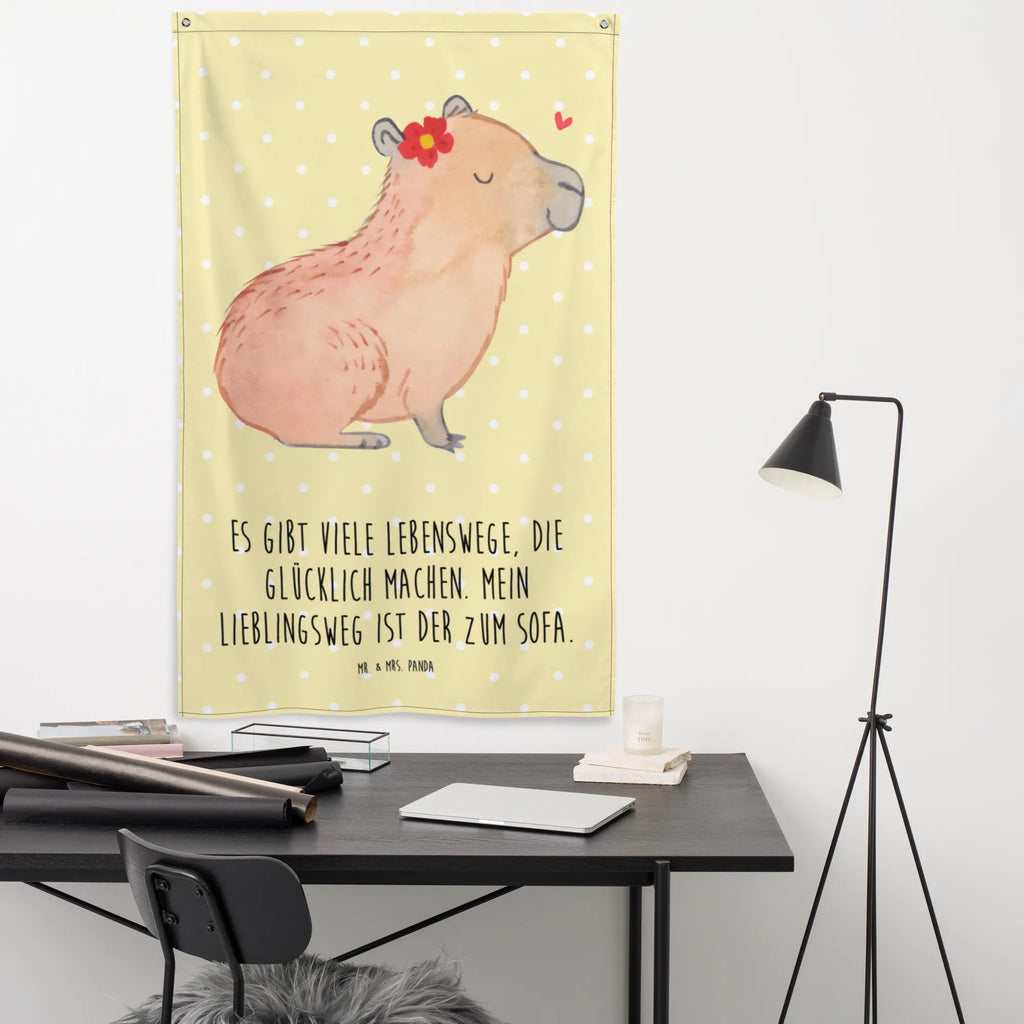 Tapestry Capybara flower Boho, Tapestry, Decoration, Wall hanging, small animals, cute, funny, cute animal motives, hand drawn, small world, funny sayings, good mood, happy, gifts, gift ideas, special gifts, animal lover, card