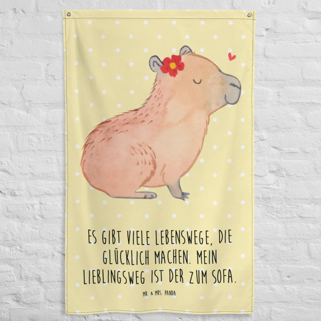 Tapestry Capybara flower Boho, Tapestry, Decoration, Wall hanging, small animals, cute, funny, cute animal motives, hand drawn, small world, funny sayings, good mood, happy, gifts, gift ideas, special gifts, animal lover, card