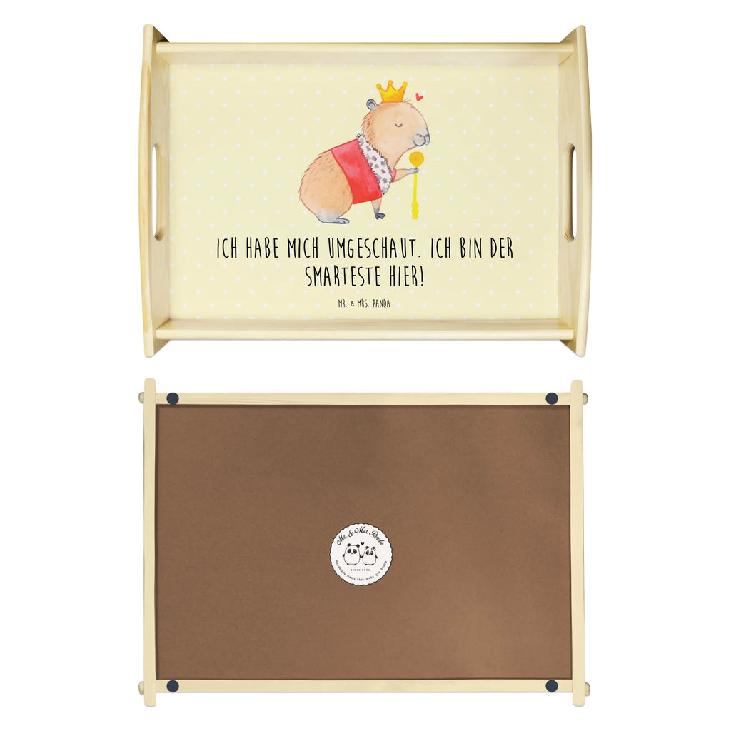 Serviertablett Capybara König Frühstückstablett, Dekotablett, Küchentablett, Tablett, Serviertablett, Holztablett, Tiermotive, Gute Laune, lustige Sprüche, Tiere, König, Capybara