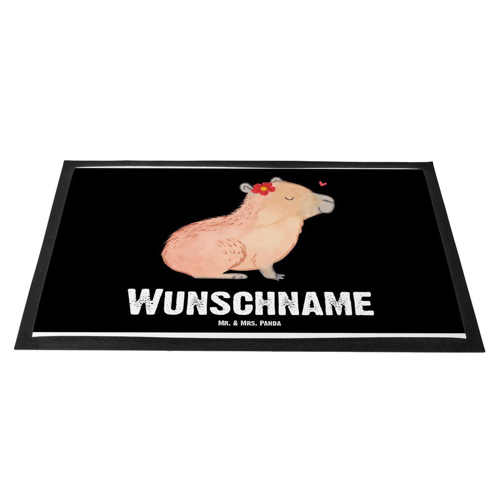 Personalisierte Fußmatte Capybara Blume Fußmatte bedrucken, Personalisiert, Personalisierte Fußmatte, Wunschnamen, Bedrucken, Türvorleger mit Namen, Haustürmatte personalisiert, Personalisieruung, Türvorleger personalisiert, Fußmatte mit Namen, Namensfussmatte, Tiermotive, Gute Laune, lustige Sprüche, Tiere, Capybara