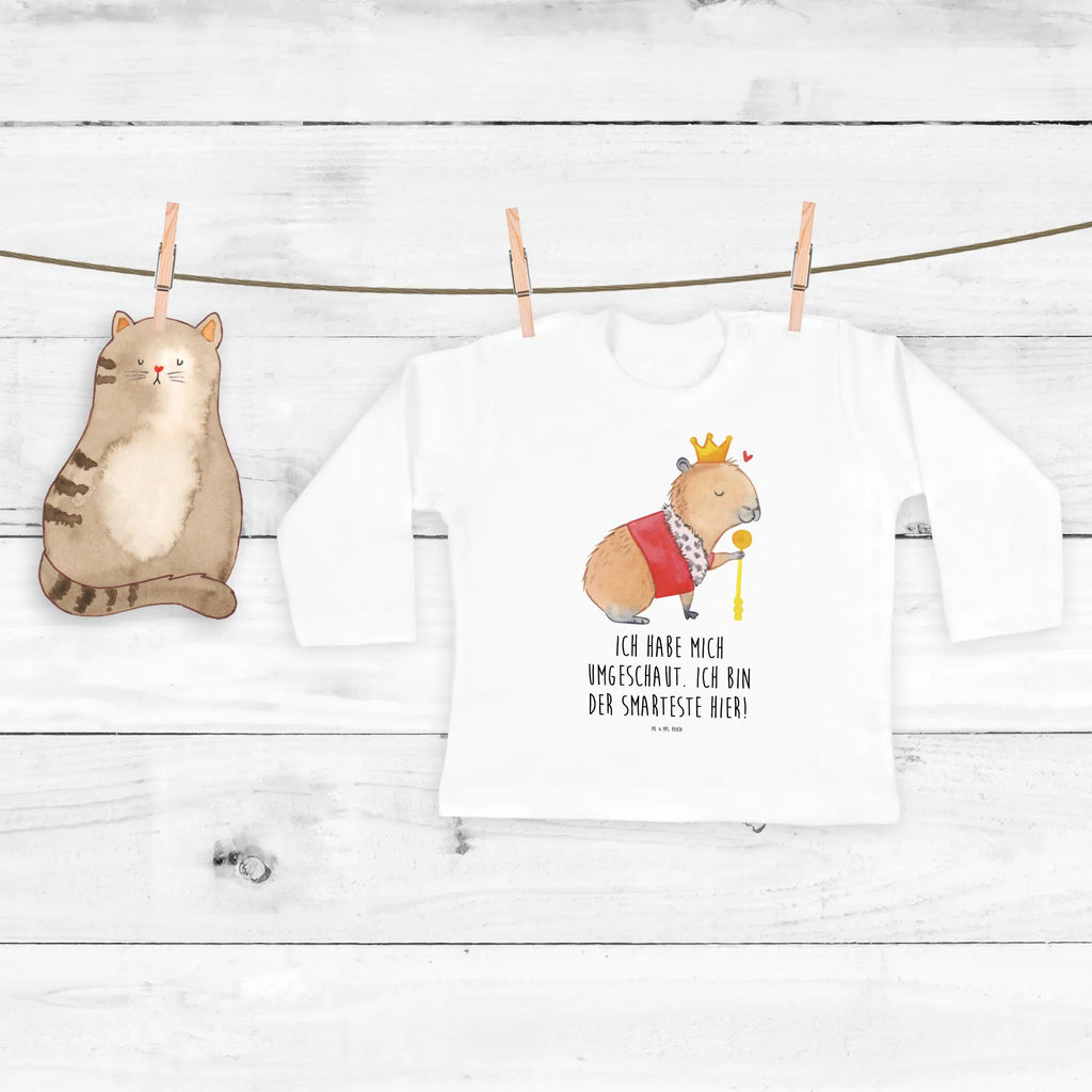 Baby long-sleeve Capybara King long sleeve, baby, boys, clothing, bio, Girls, small animals, cute, funny, cute animal motives, hand drawn, small world, funny sayings, good mood, happy, gifts, gift ideas, special gifts, animal lover, card
