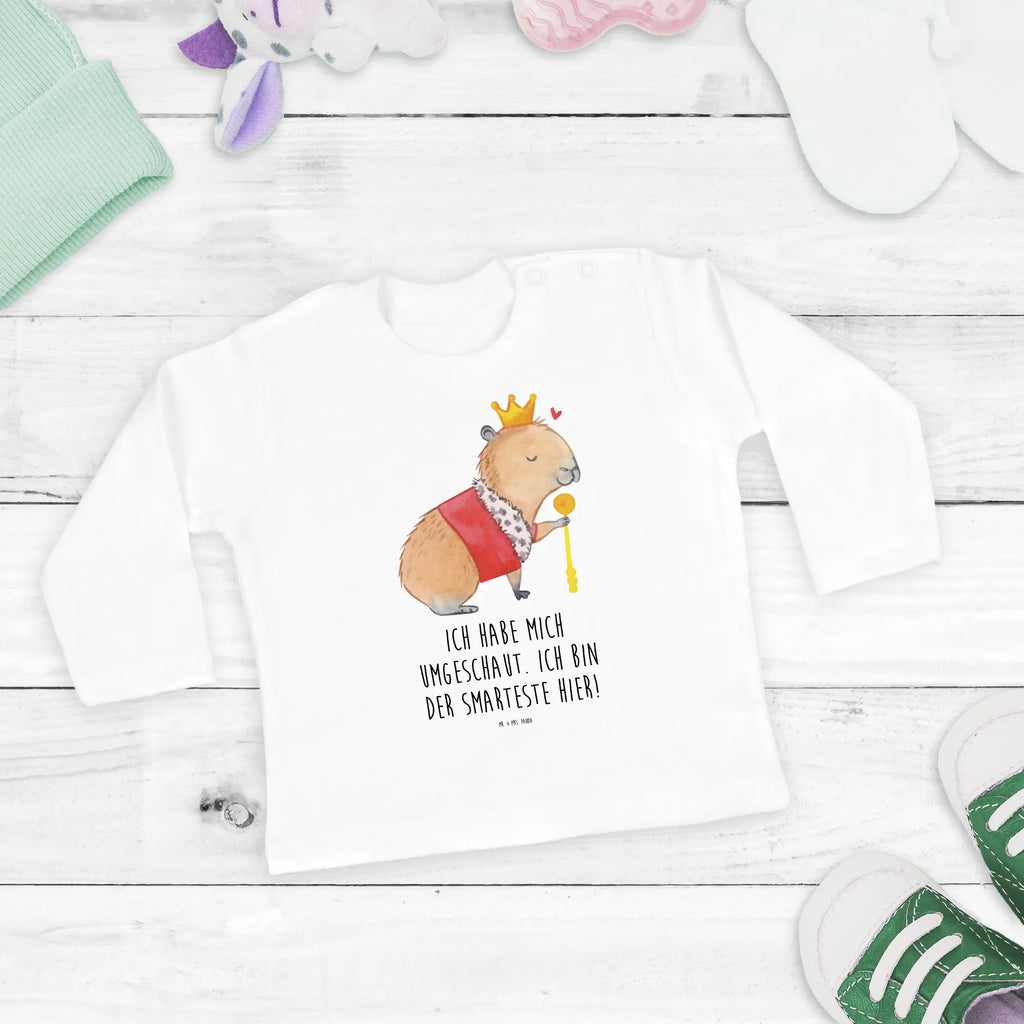 Baby long-sleeve Capybara King long sleeve, baby, boys, clothing, bio, Girls, small animals, cute, funny, cute animal motives, hand drawn, small world, funny sayings, good mood, happy, gifts, gift ideas, special gifts, animal lover, card