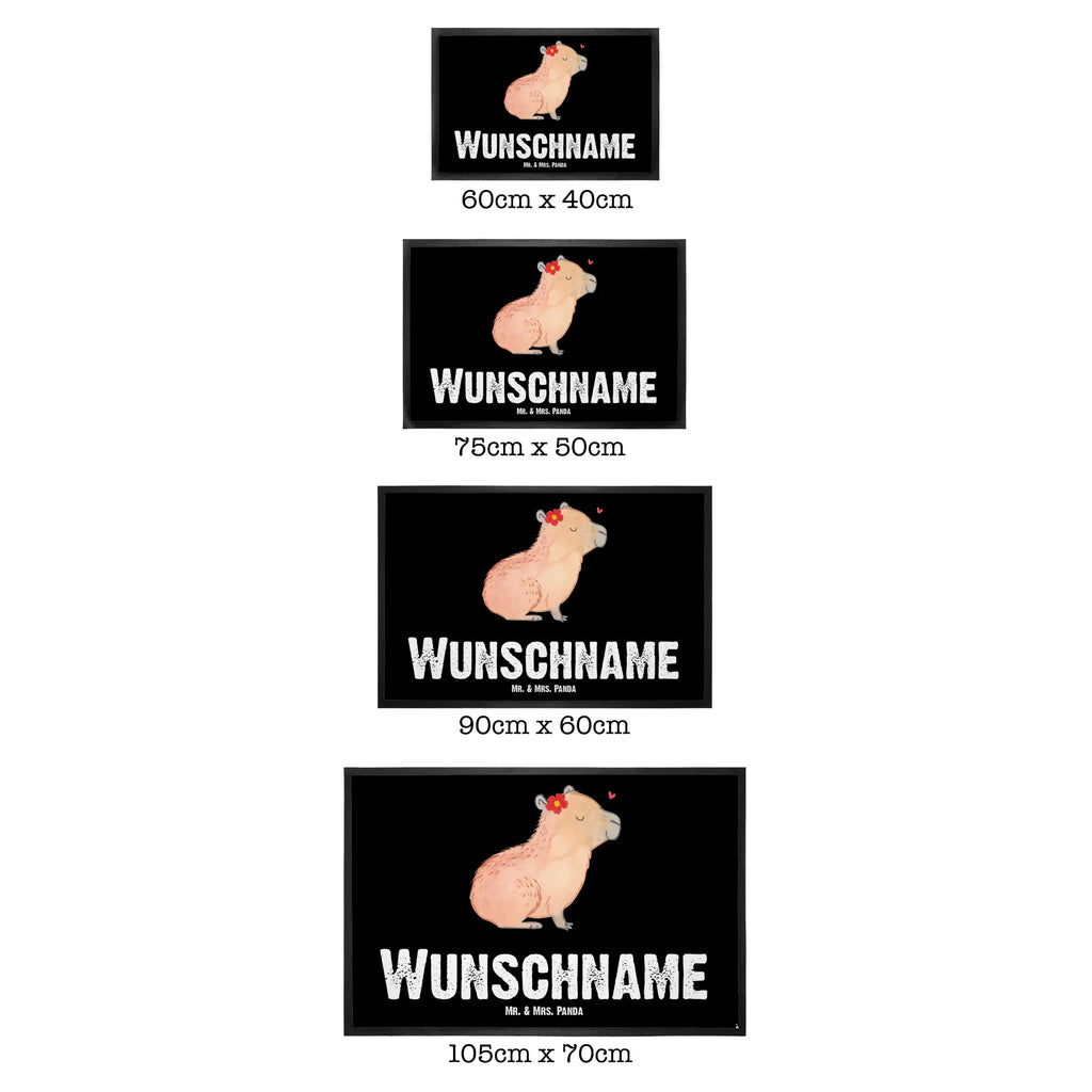Personalisierte Fußmatte Capybara Blume Fußmatte bedrucken, Personalisiert, Personalisierte Fußmatte, Wunschnamen, Bedrucken, Türvorleger mit Namen, Haustürmatte personalisiert, Personalisieruung, Türvorleger personalisiert, Fußmatte mit Namen, Namensfussmatte, Tiermotive, Gute Laune, lustige Sprüche, Tiere, Capybara