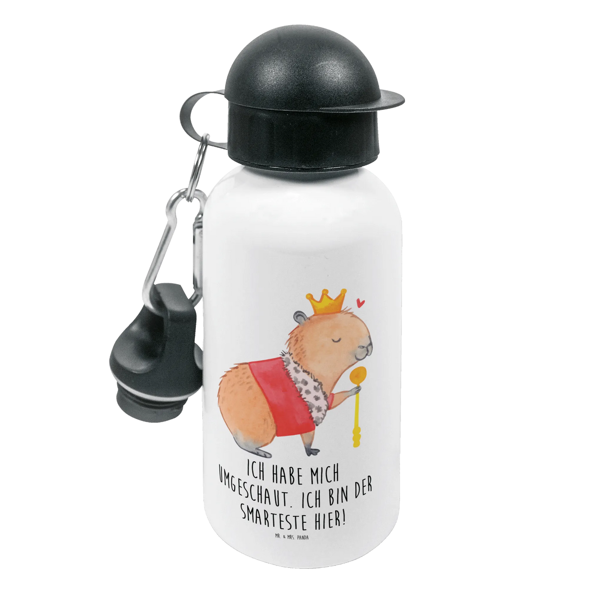 Kids drinks bottle Capybara King Primary school, Kids, Kindergarten bottle, Drinking bottle, Children, Bottle, Children's bottle, small animals, cute, funny, cute animal motives, hand drawn, small world, funny sayings, good mood, happy, gifts, gift ideas, special gifts, animal lover, card