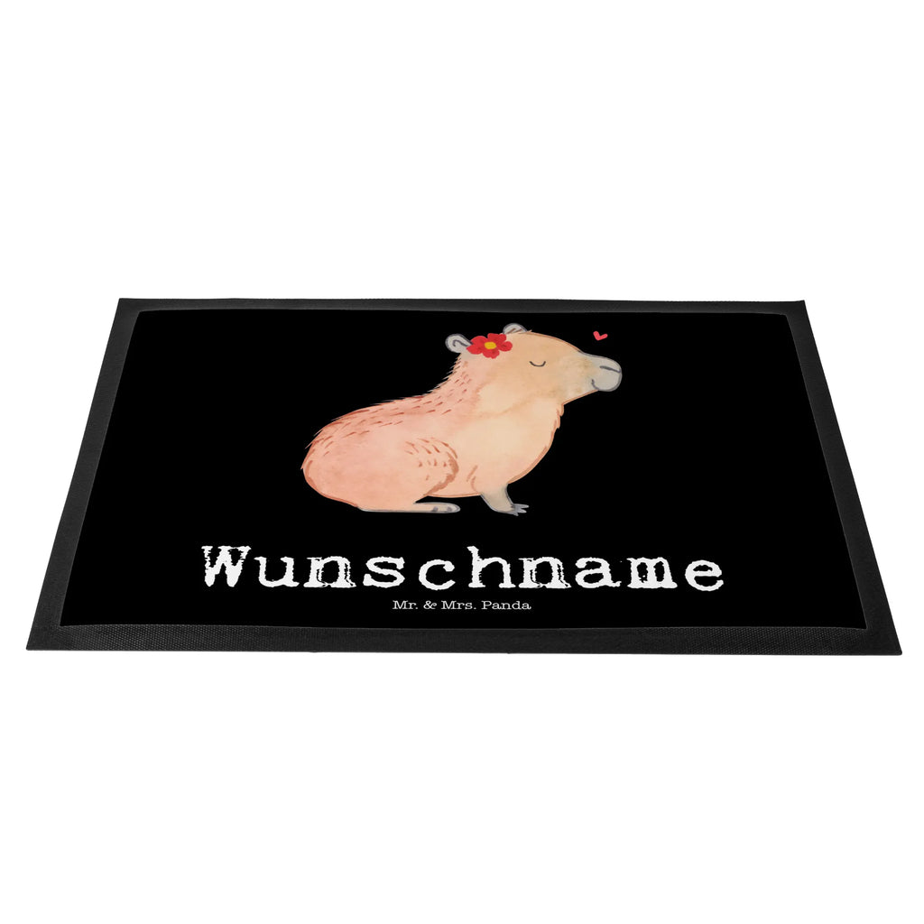 Personalisierte Fußmatte Capybara Blume Fußmatte bedrucken, Personalisiert, Personalisierte Fußmatte, Wunschnamen, Bedrucken, Türvorleger mit Namen, Haustürmatte personalisiert, Personalisieruung, Türvorleger personalisiert, Fußmatte mit Namen, Namensfussmatte, Tiermotive, Gute Laune, lustige Sprüche, Tiere, Capybara