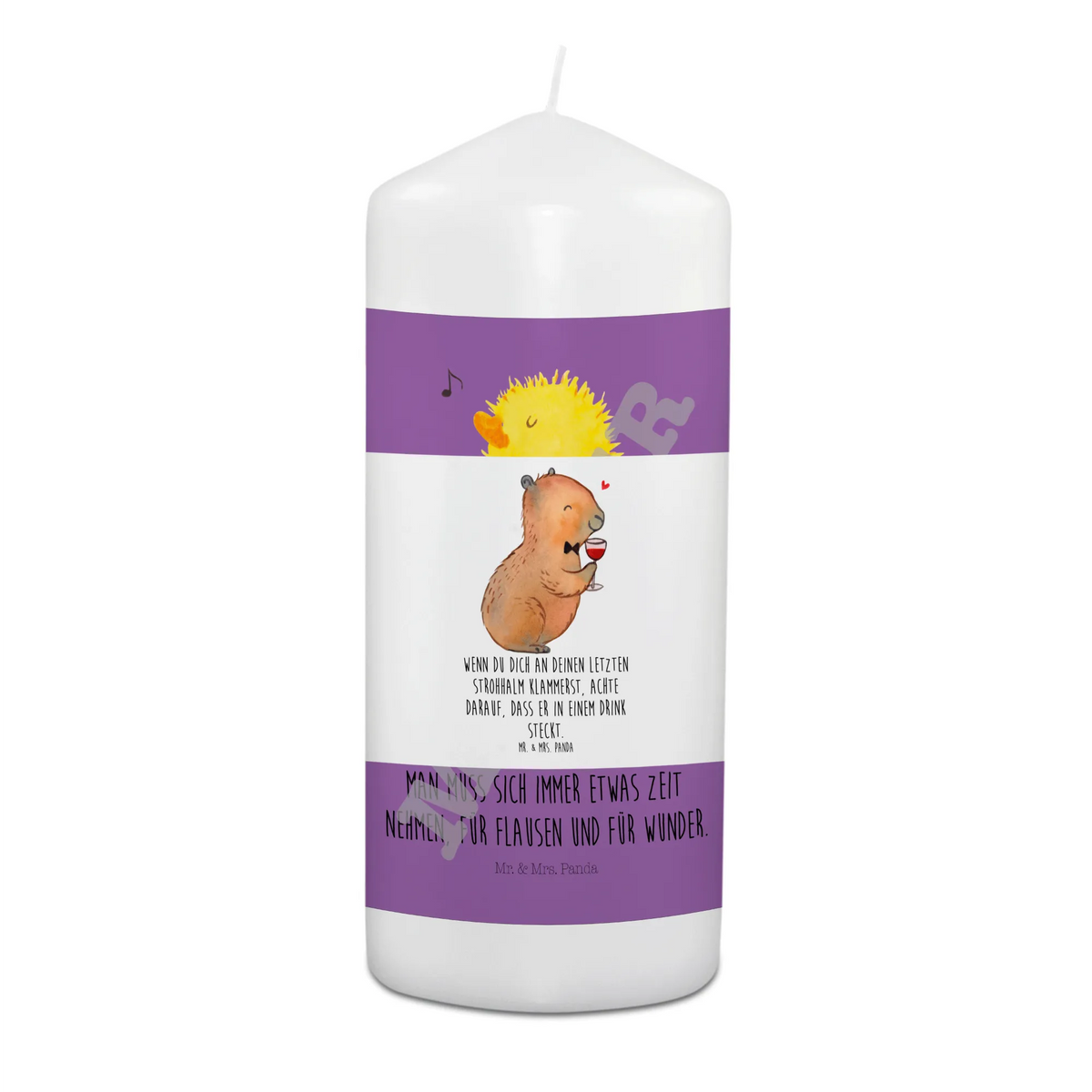 Memorial candle Capybara wine card, gift ideas, gifts, small animals, cute, cute animal motives, hand drawn, funny sayings, good mood, special gifts, animal lover