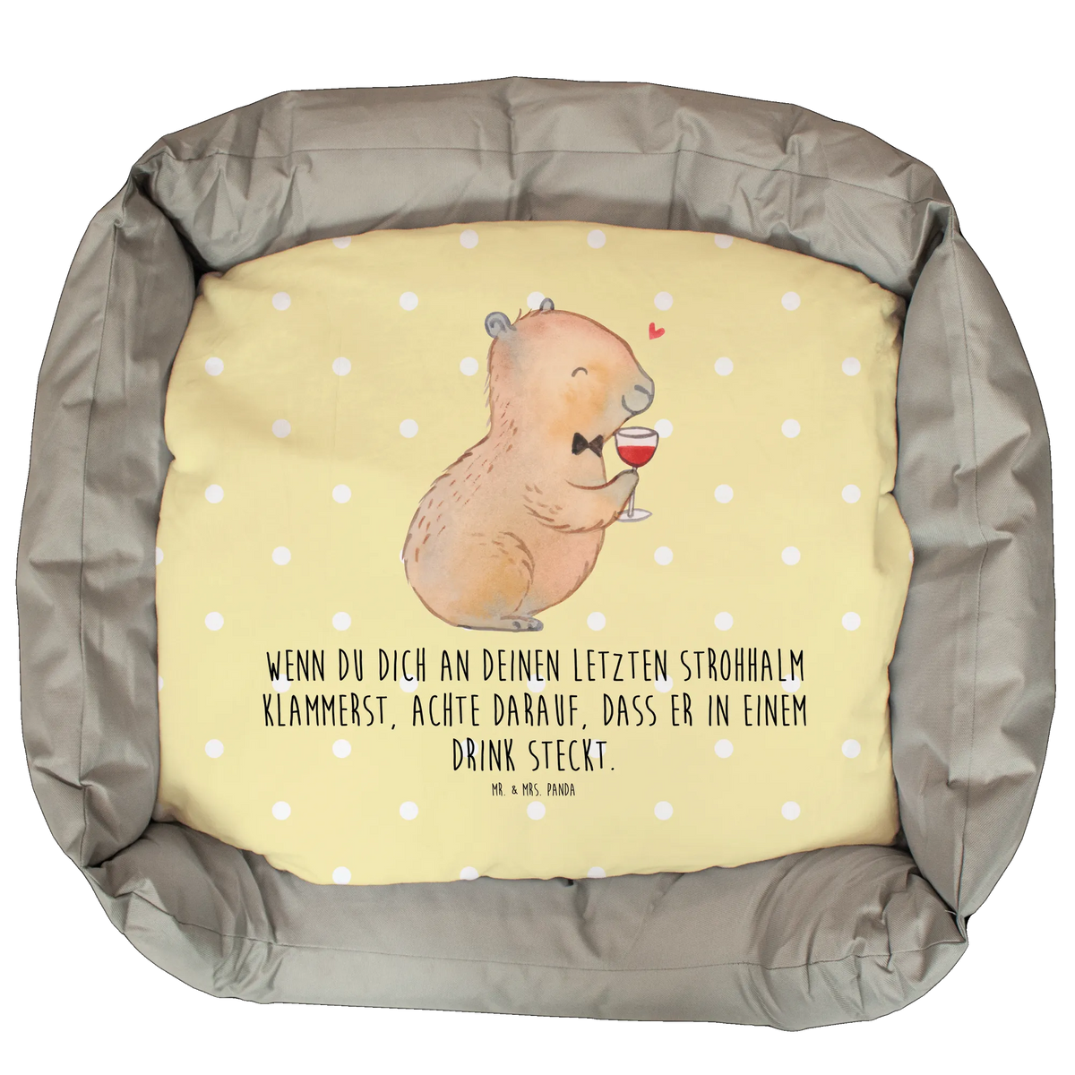 Cat bed Capybara wine small animals, cute, funny, cute animal motives, hand drawn, small world, funny sayings, good mood, happy, gifts, gift ideas, special gifts, animal lover, card