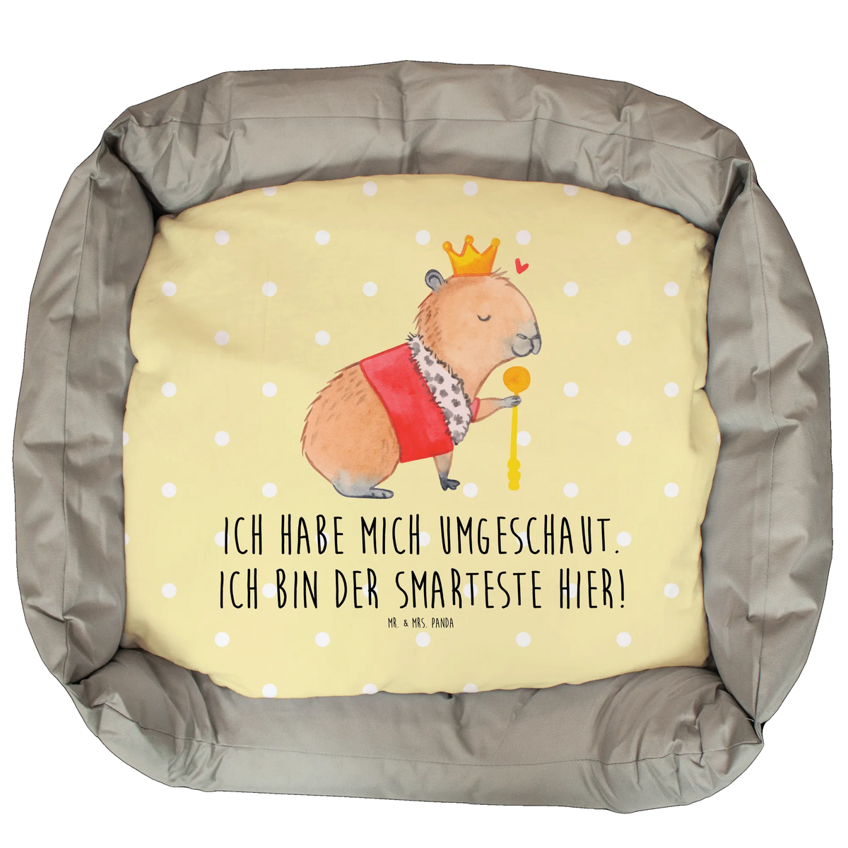 Katzenbett Capybara König Katzenkörbchen, Katzensofa, Katzennest, Katzenliege, Katzenbett, Katzenkissen, Katzenplatz, Kuschelbett, Plüschbett, Katzenschlafplatz, Katzencouch, Katzenkorb, Lustige Sprüche, Tiere, Tiermotive, Gute Laune, König, Capybara