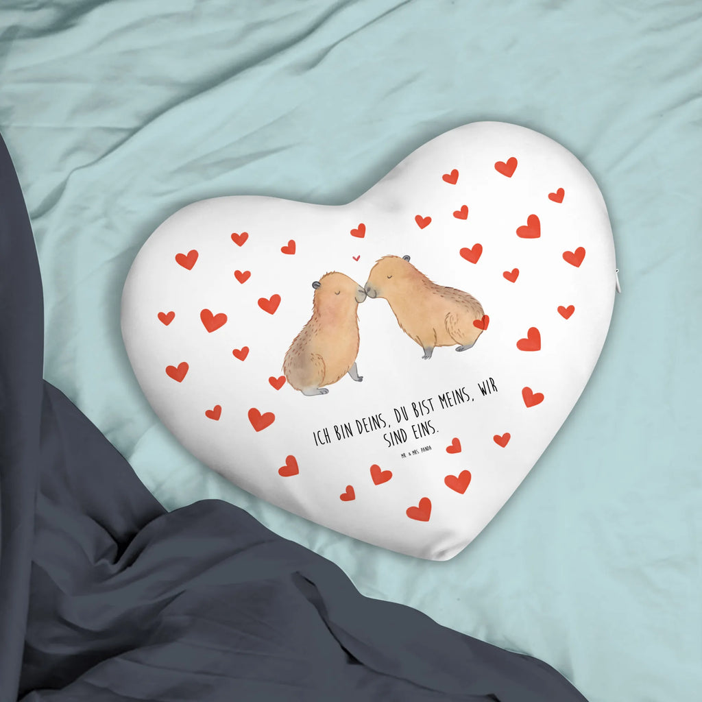 Poduszka w kształcie serca kapibara miłość Motywy zwierzęce, dobra energia, zabawne powiedzonka, zwierzęta