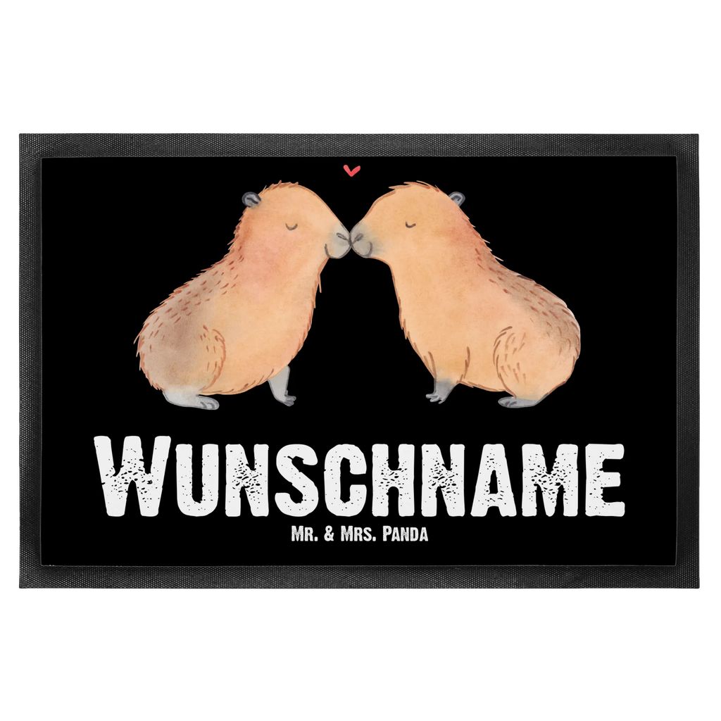 Personalized doormat Capybara love small animals, cute, funny, cute animal motives, hand drawn, small world, funny sayings, good mood, happy, gifts, gift ideas, special gifts, animal lover, card