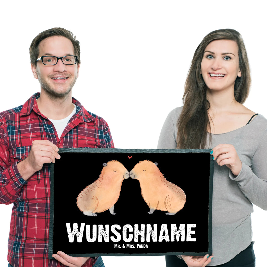 Personalized doormat Capybara love small animals, cute, funny, cute animal motives, hand drawn, small world, funny sayings, good mood, happy, gifts, gift ideas, special gifts, animal lover, card