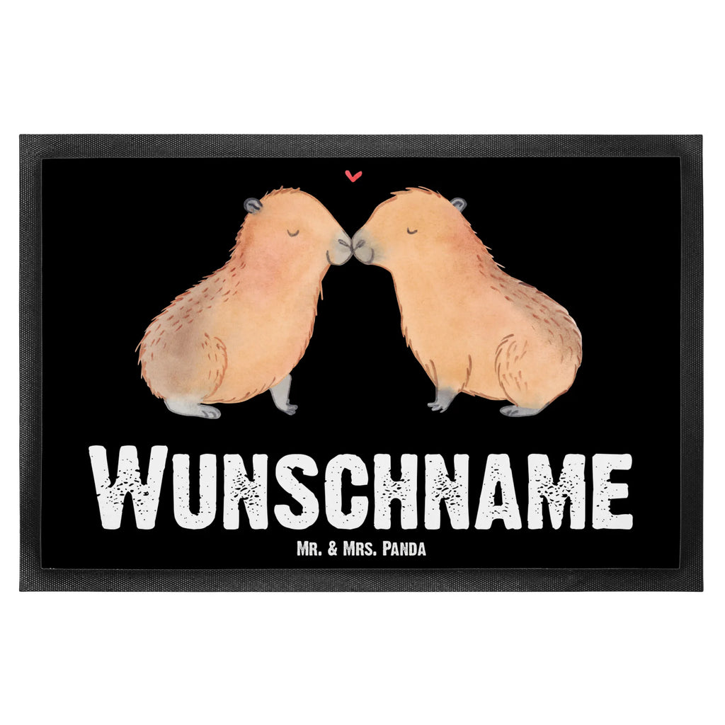 Personalized doormat Capybara love small animals, cute, funny, cute animal motives, hand drawn, small world, funny sayings, good mood, happy, gifts, gift ideas, special gifts, animal lover, card