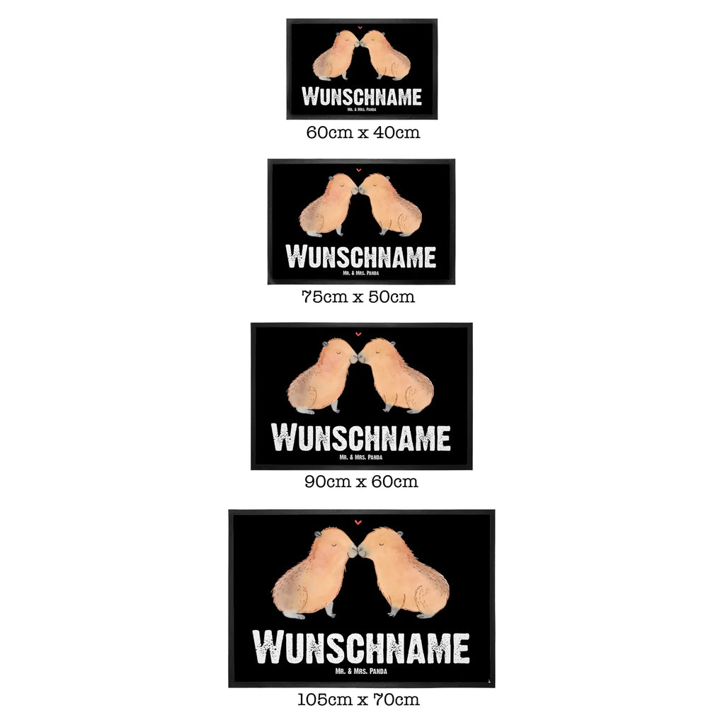 Personalized doormat Capybara love small animals, cute, funny, cute animal motives, hand drawn, small world, funny sayings, good mood, happy, gifts, gift ideas, special gifts, animal lover, card