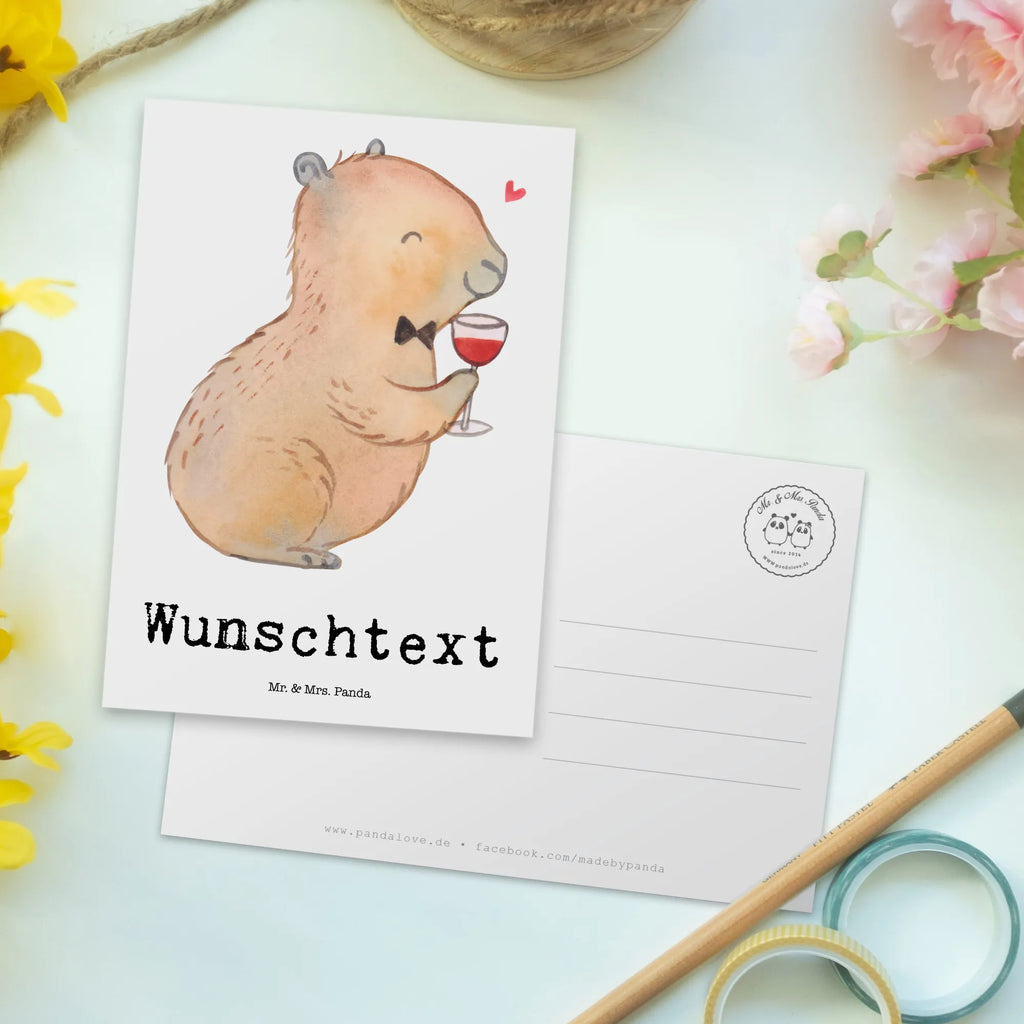 Personalisierte Postkarte Capybara Wein Grußkarte mit Wunschtext, Geschenkkarte mit Wunschtext, Karte mit Namen, Postkarte bedrucken, Einladung mit Namen, Postkarte mit Namen, Einladung mit Wunschtext, Grußkarte mit Namen, Karte mit Wunschtext, Postkarte personalisierbar, Postkarte mit Wunschtext, Ansichtskarte mit Namen, Ansichtskarte mit Wunschtext, Geschenkkarte mit Namen, Tiermotive, Gute Laune, lustige Sprüche, Tiere, Heiterer Capybara, Weintrinkendes Nagetier, Weinliebhaber Geschenk, Capybara Kunstwerk, Capybara Weinflasche, Stilvolles Capybara, Wein Spaßbild, Liebe zum Wein Spruch, Adrette Tiere, Capybara Zeichnung, Geschenk für Weinkenner, Handgezeichnetes Capybara, Panda Handzeichnung