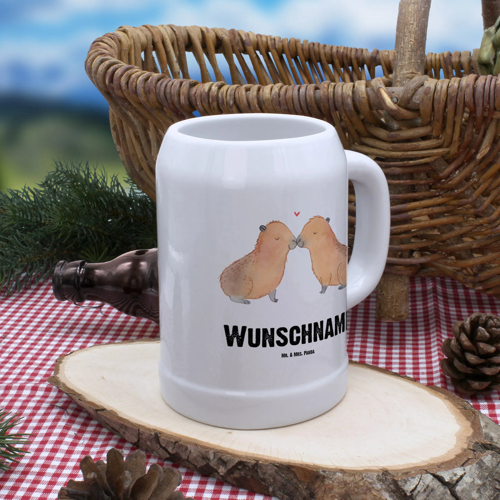 Personalised beer mug Capybara love small animals, cute, funny, cute animal motives, hand drawn, small world, funny sayings, good mood, happy, gifts, gift ideas, special gifts, animal lover, card