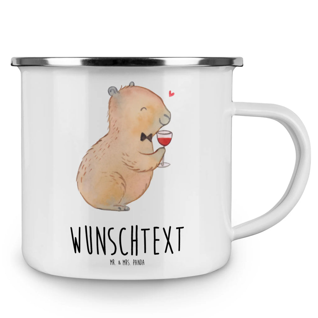 Personalised enamel cup Capybara wine small animals, cute, funny, cute animal motives, hand drawn, small world, funny sayings, good mood, happy, gifts, gift ideas, special gifts, animal lover, card