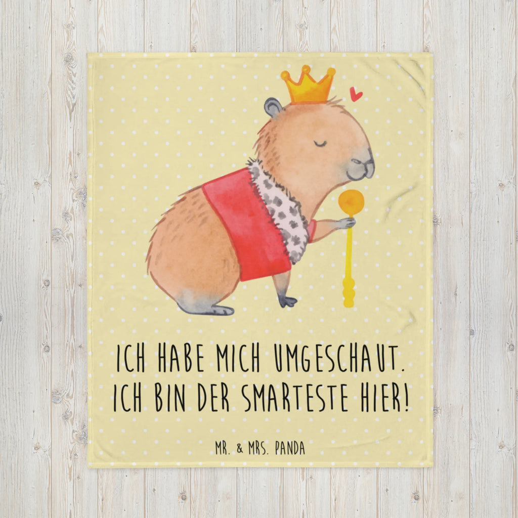 Kuscheldecke Capybara König Decke, Sofadecke, Wolldecke, Wohndecke, Tagesdecke, Tiermotive, Gute Laune, lustige Sprüche, Tiere, Capybara, König