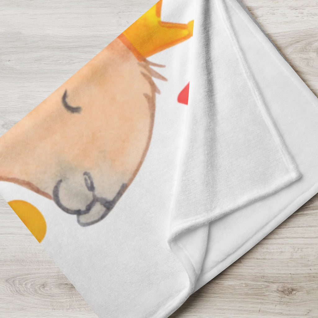 Baby blanket Capybara King small animals, cute, funny, cute animal motives, hand drawn, small world, funny sayings, good mood, happy, gifts, gift ideas, special gifts, animal lover, card
