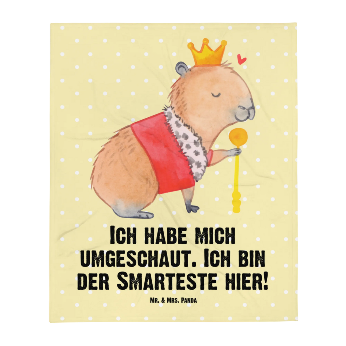 Babydecke Capybara König Schlummerdecke, Schmusedecke, Babybettdecke, Kinderdecke, Fleecedecke, Erstlingsdecke, Babydecke, Kinderwagendecke, Kuschelplaid, Plaid, Lustige Sprüche, Tiere, Tiermotive, Gute Laune, König, Capybara
