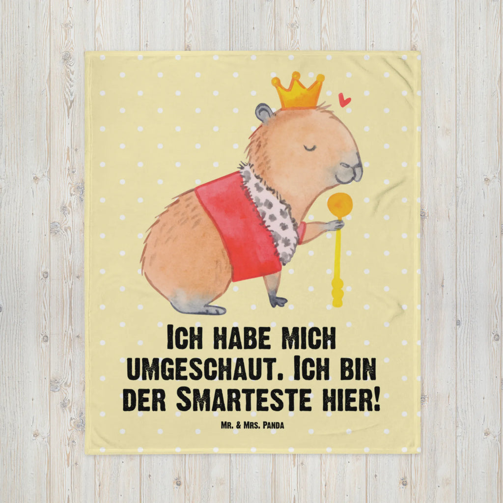 Baby blanket Capybara King small animals, cute, funny, cute animal motives, hand drawn, small world, funny sayings, good mood, happy, gifts, gift ideas, special gifts, animal lover, card