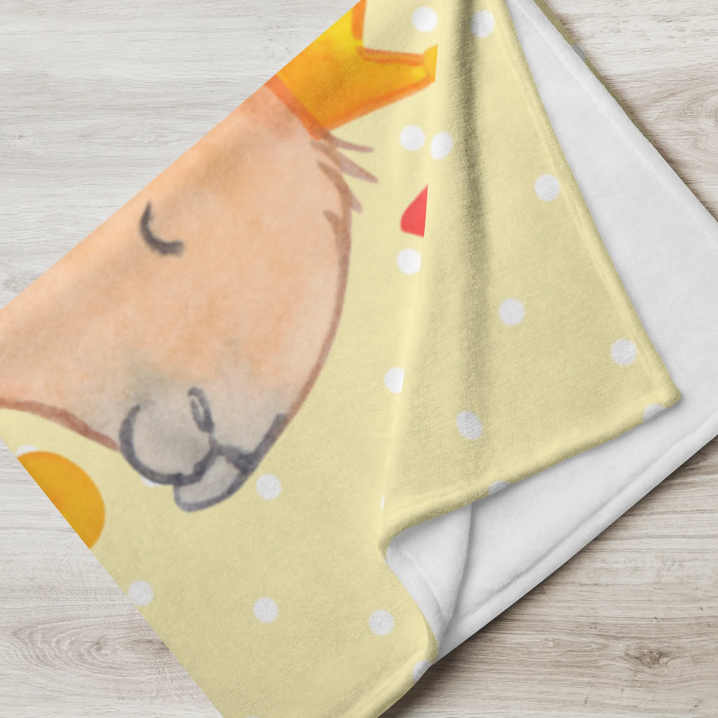 Baby blanket Capybara King small animals, cute, funny, cute animal motives, hand drawn, small world, funny sayings, good mood, happy, gifts, gift ideas, special gifts, animal lover, card