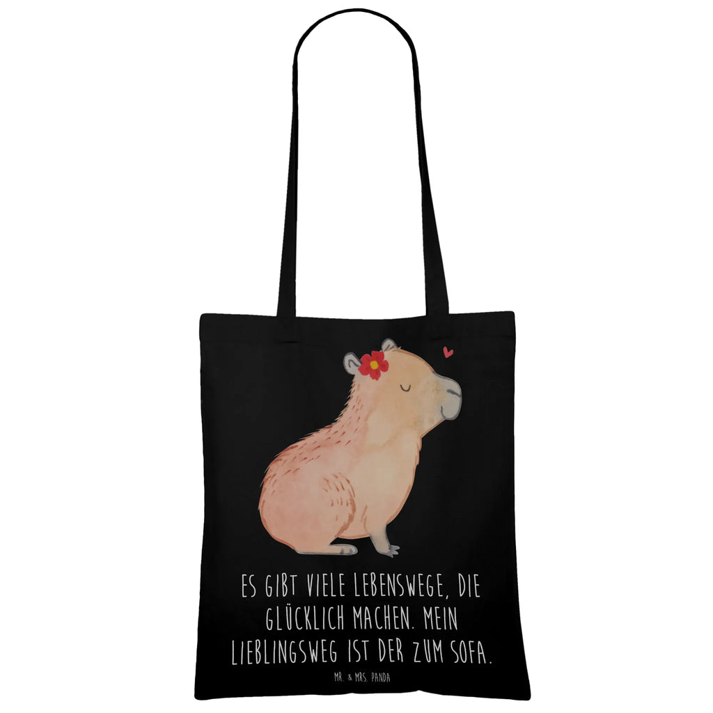 Tote bag Capybara flower shopper, shoulder bag, cotton bag, shopping bag, jute bag, pouch, cloth bag, Carrier bag, bag, small animals, cute, funny, cute animal motives, hand drawn, small world, funny sayings, good mood, happy, gifts, gift ideas, special gifts, animal lover, card
