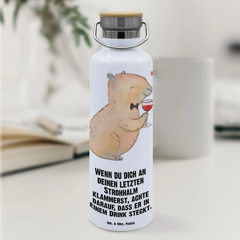 Drinks bottle Capybara wine small animals, cute, funny, cute animal motives, hand drawn, small world, funny sayings, good mood, happy, gifts, gift ideas, special gifts, animal lover, card