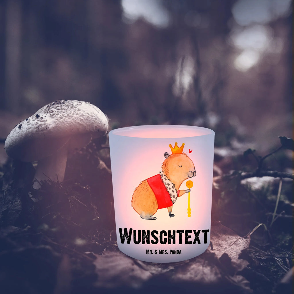 Personalised lantern Capybara King small animals, cute, funny, cute animal motives, hand drawn, small world, funny sayings, good mood, happy, gifts, gift ideas, special gifts, animal lover, card