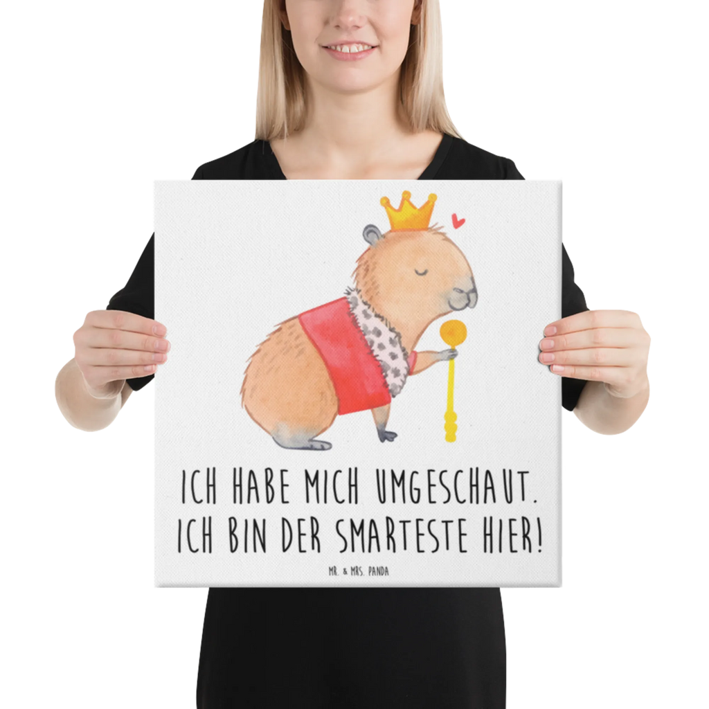 Leinwand Bild Capybara König Kunstdruck, Leinwand, Gute Laune, Tiermotive, Lustige Sprüche, Tiere, König, Capybara