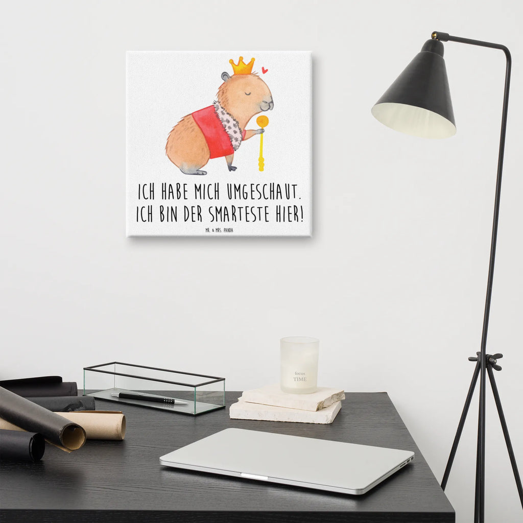 Leinwand Bild Capybara König Kunstdruck, Leinwand, Gute Laune, Tiermotive, Lustige Sprüche, Tiere, König, Capybara