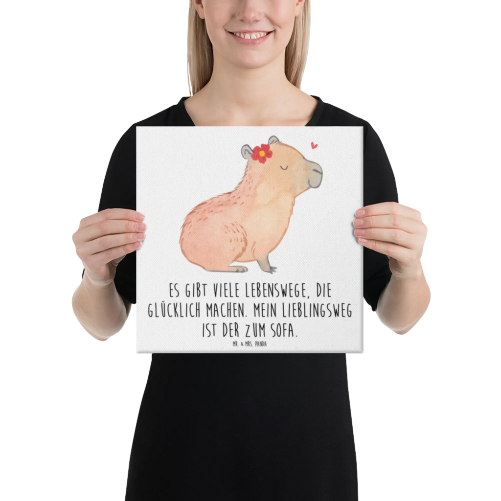 Obraz na płótnie Kapibara kwiat Motywy zwierzęce, dobra energia, zabawne powiedzonka, zwierzęta