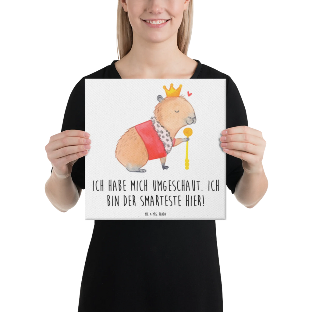 Leinwand Bild Capybara König Kunstdruck, Leinwand, Gute Laune, Tiermotive, Lustige Sprüche, Tiere, König, Capybara