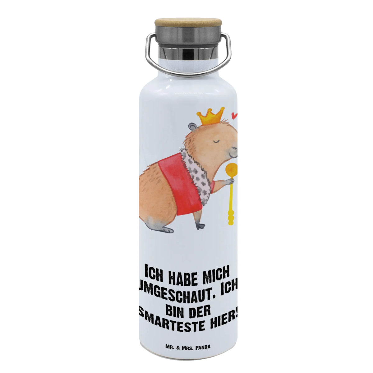 Trinkflasche Capybara König Thermo-Trinkflasche, getränkebehälter, isolier trinkflasche, Trinkflasche, Edelstahlflasche, Trinkbehälter, Trinkgefäß, metallflasche, Trinkflasche Aus Edelstahl, große wasserflasche, metall trinkflasche, thermobottle, große thermosflasche, große trinkflasche, thermos trinkflasche, Wasserflasche, feldflasche, Vakuumflasche, Thermosflasche, Warmhalteflasche, Getränkeflasche, Isolierte Trinkflasche, wasser trinkflasche, Lustige Sprüche, Tiere, Tiermotive, Gute Laune, König, Capybara