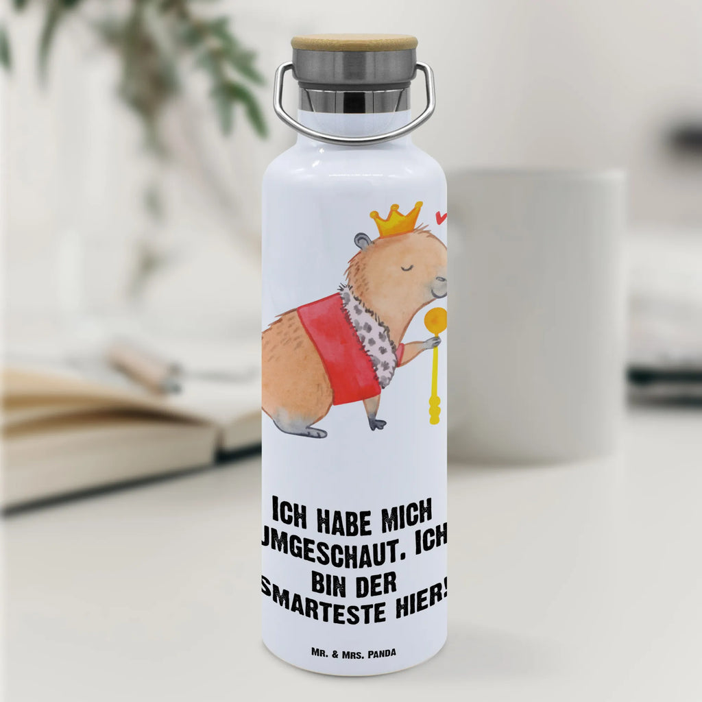 Drinks bottle Capybara King small animals, cute, funny, cute animal motives, hand drawn, small world, funny sayings, good mood, happy, gifts, gift ideas, special gifts, animal lover, card