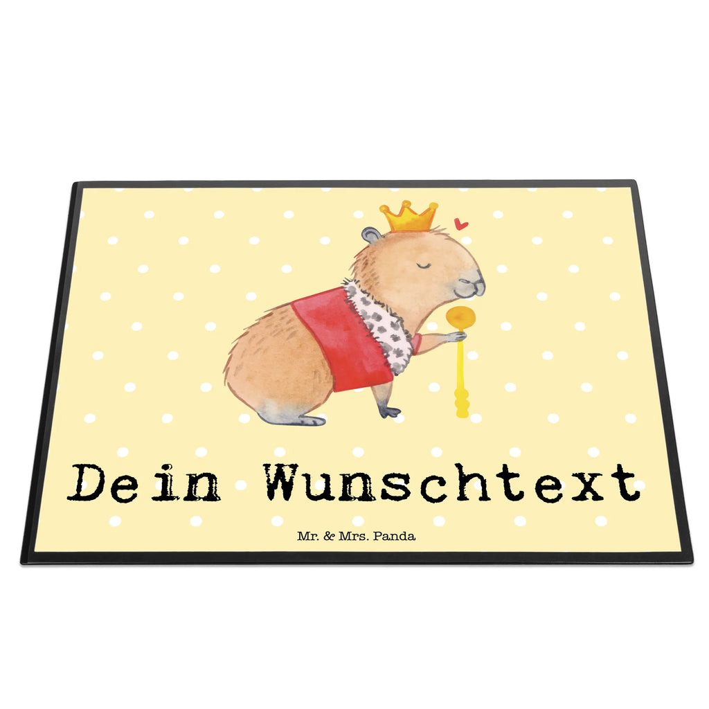 Personalised desk pad Capybara King small animals, cute, funny, cute animal motives, hand drawn, small world, funny sayings, good mood, happy, gifts, gift ideas, special gifts, animal lover, card