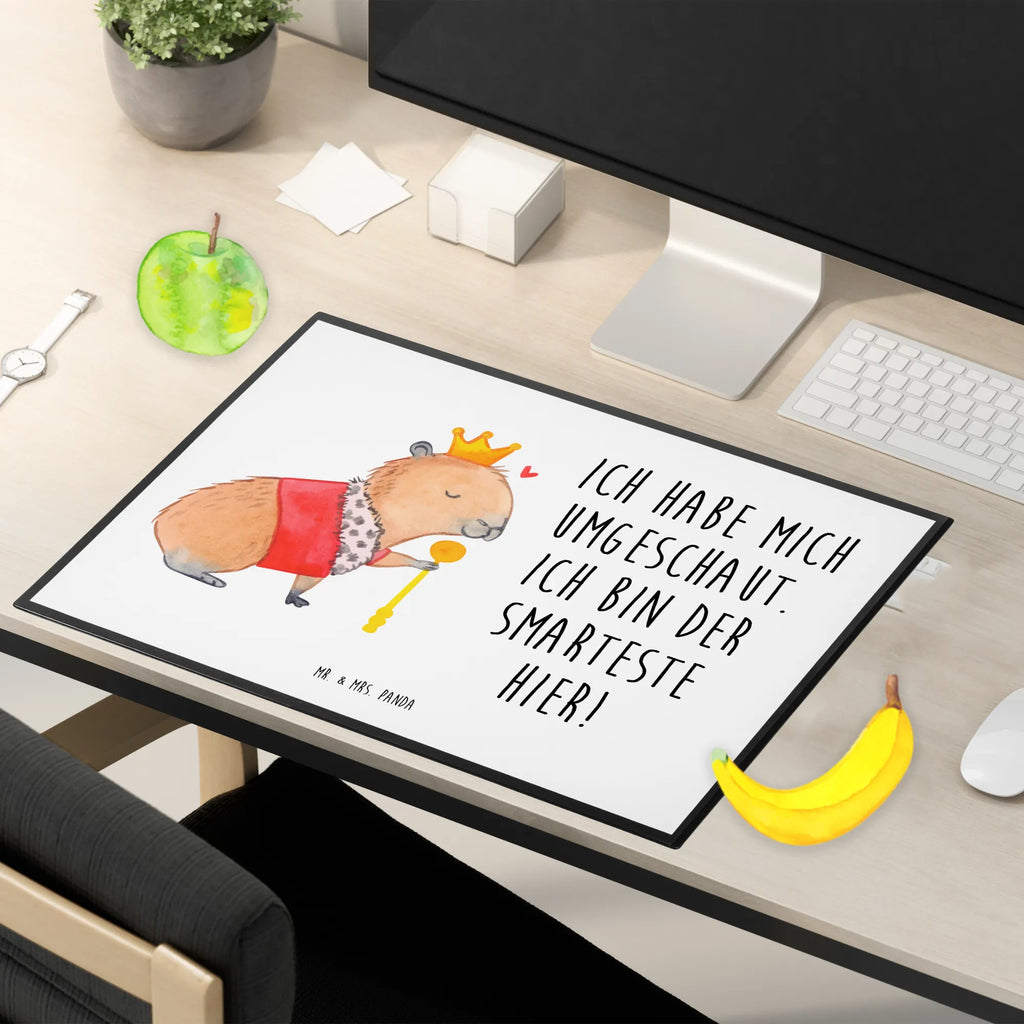 Schreibtischunterlage Capybara König Schreibunterlage, Schreibtischauflage, Schreibtisch Unterlagen, Bürobedarf, Schreibwaren, Schreibtischunterlage Groß, Büroartikel, Tiermotive, Gute Laune, lustige Sprüche, Tiere, Capybara, König