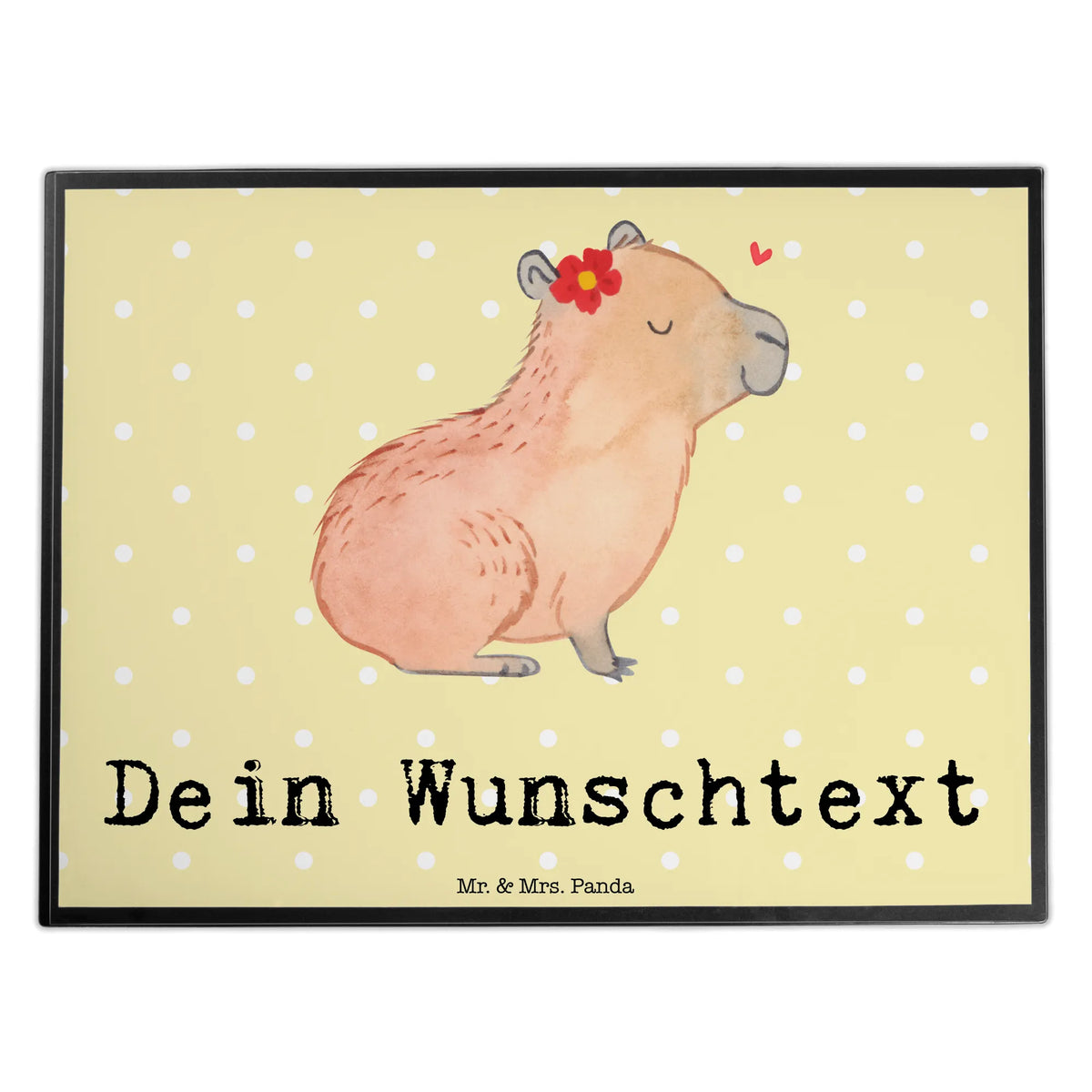 Personalised desk pad Capybara flower card, gift ideas, gifts, small animals, cute, cute animal motives, hand drawn, funny sayings, good mood, special gifts, animal lover