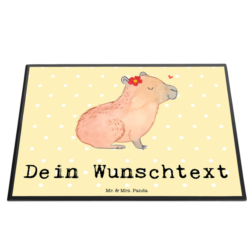 Personalisierte Schreibtischunterlage Capybara Blume Schreibtisch Unterlagen mit Namen, Namenspersonalisierung, Schreibtischauflage mit Namen, Personalisierte Schreibtisch Unterlagen, Personalisierte Schreibunterlage, Schreibunterlage mit Namen, Personalisierte Schreibtischauflage, Namensaufdruck, Schreibtisch Matte, Selbst Gestalten, Lustige Sprüche, Tiere, Tiermotive, Gute Laune, Capybara