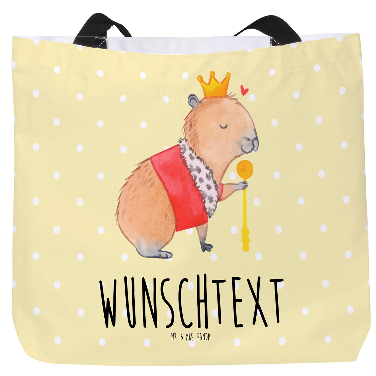 Personalised shopper Capybara King small animals, cute, funny, cute animal motives, hand drawn, small world, funny sayings, good mood, happy, gifts, gift ideas, special gifts, animal lover, card