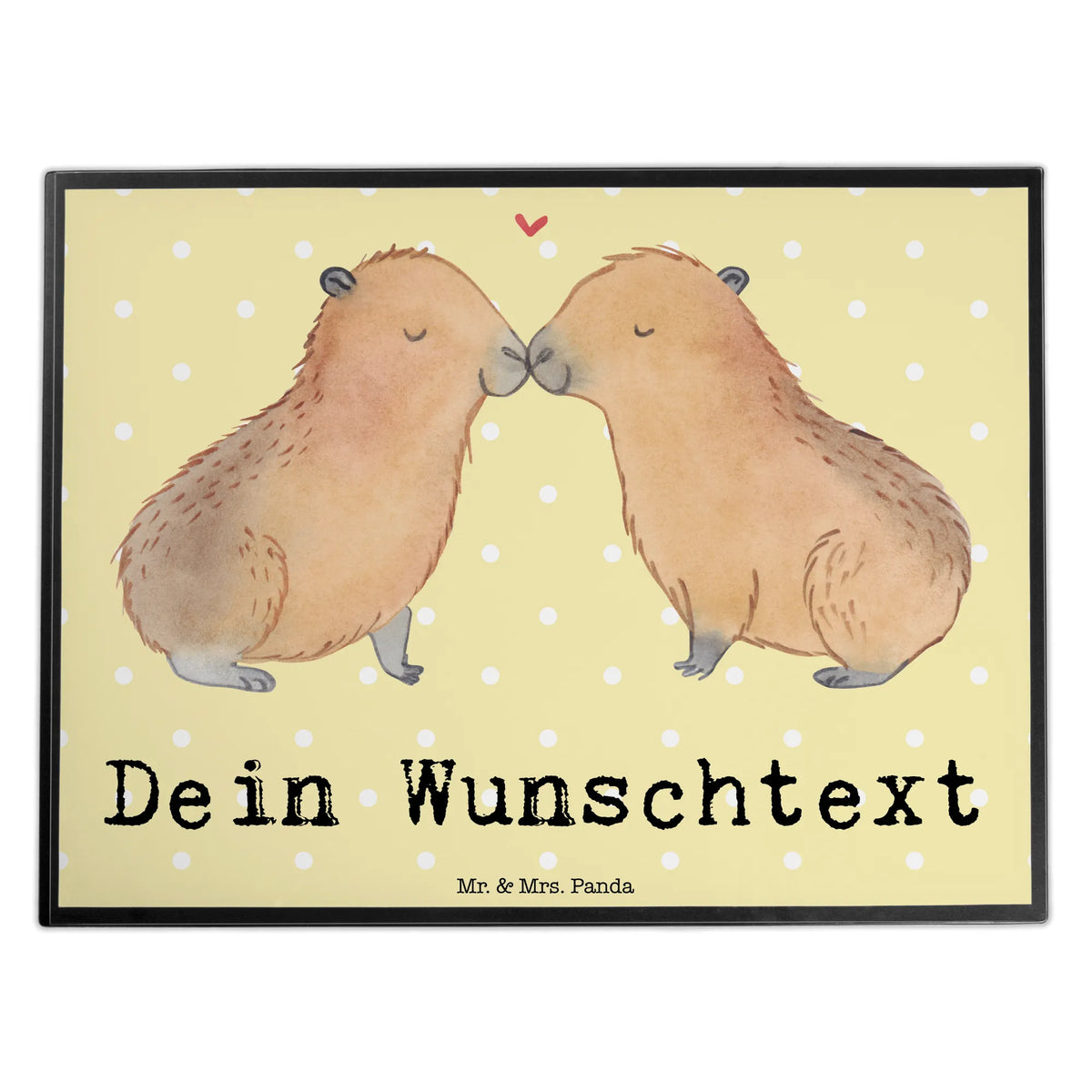 Personalised desk pad Capybara love small animals, cute, funny, cute animal motives, hand drawn, small world, funny sayings, good mood, happy, gifts, gift ideas, special gifts, animal lover, card