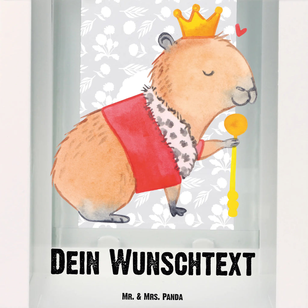 Personalized Decor Lantern Capybara King small animals, cute, funny, cute animal motives, hand drawn, small world, funny sayings, good mood, happy, gifts, gift ideas, special gifts, animal lover, card