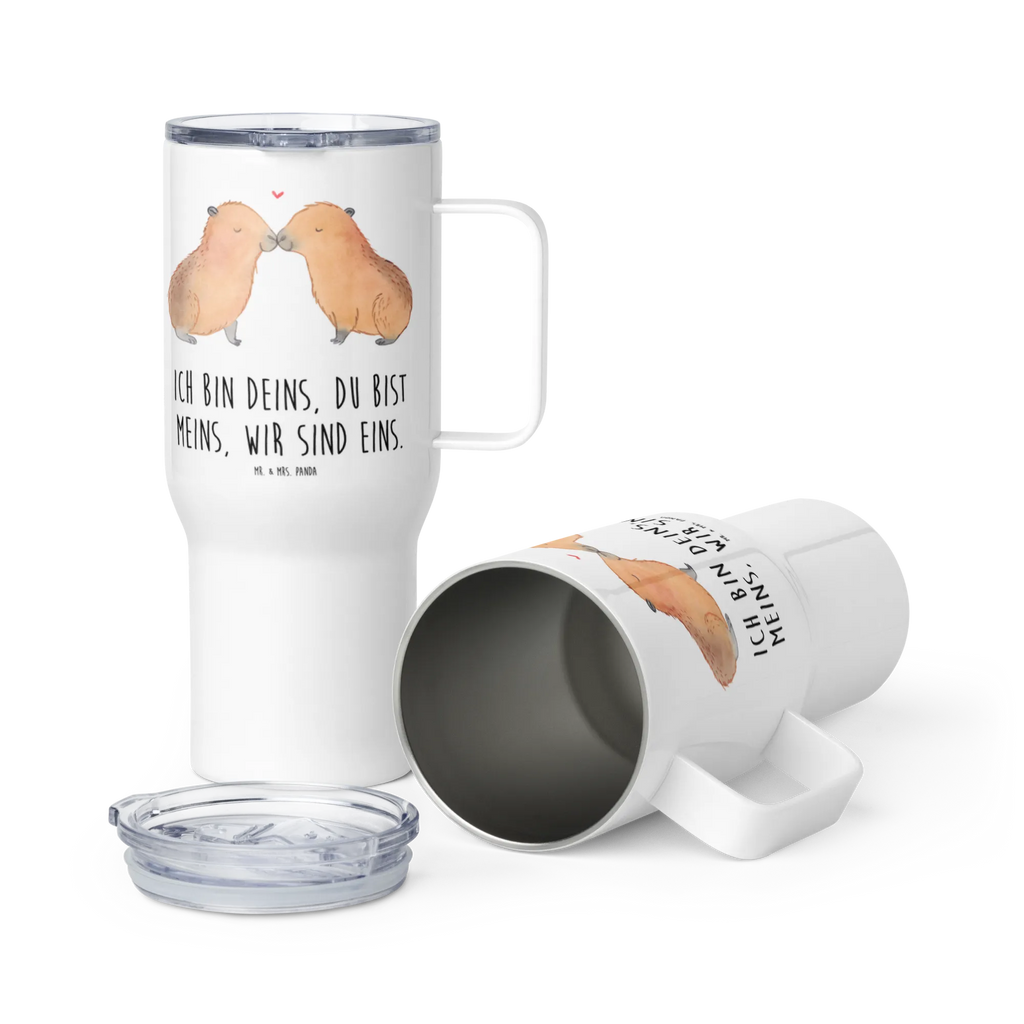 XXL Thermobecher Capybara Liebe XL Reisetasse, Autobecher, Jumbo Becher, Reisebecher, XL Thermobecher, Großer Thermobecher, Tiere, Tiermotive, Gute Laune, Lustige Sprüche, Herzlich, Liebesspruch, Capybara, Beziehung, Partnertiere, Valentinstag, Romantisches Geschenk, Kuschel Capybaras, Verliebt, Tierliebe, Du Bist Meins, Liebe, Ich Bin Deins, Paar, Ehejubiläum, Verschmolzen, Geschenkidee, Jahrestag, Liebesbeweis, Handgezeichnet