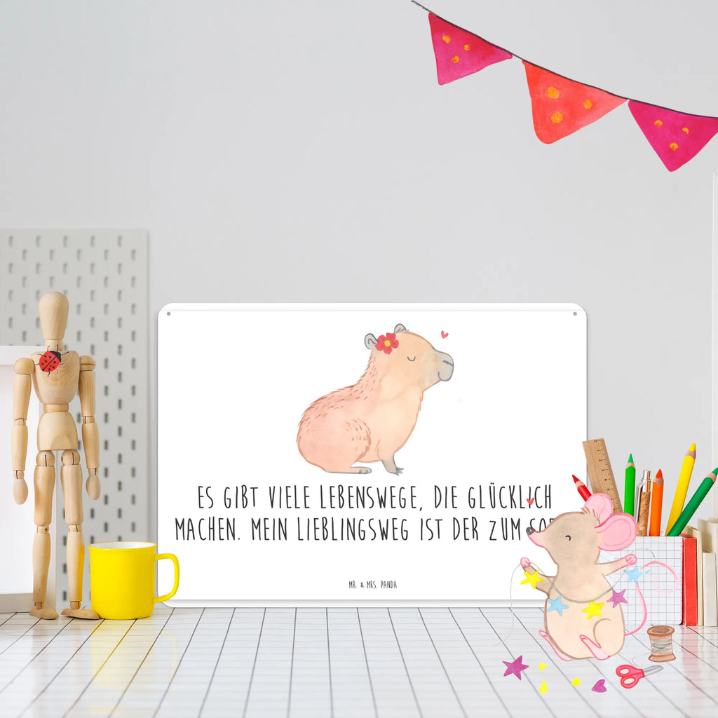 Metalowy szyld Kapibara kwiat Türschild Metall, Blechschild Büro, Blechschild Für Frauen, Blechschild Für Männer, Blechschild Groß, Dekoschild Metall, Blechschild Zum Aufhängen, Wandschild Metall, Blechschild Küche, Blechschild, Tiere, Gute Laune, Tiermotive, Lustige Sprüche, Capybara