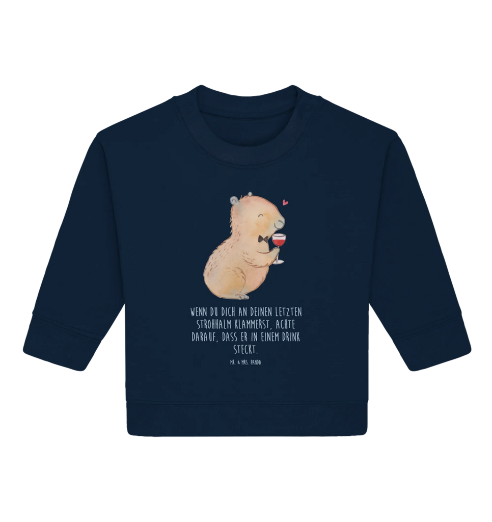 Organiczny sweter dla niemowląt kapibara wino Baby Bullover, Baby Sweatshirt, Tiermotive, Lustige Sprüche, Tiere, Gute Laune, Capybara Kunstwerk, Heiterer Capybara, Liebe Zum Wein Spruch, Capybara Zeichnung, Weintrinkendes Nagetier, Capybara Weinflasche, Adrette Tiere, Weinliebhaber Geschenk, Wein Spaßbild, Handgezeichnetes Capybara, Stilvolles Capybara, Geschenk für Weinkenner, Panda Handzeichnung