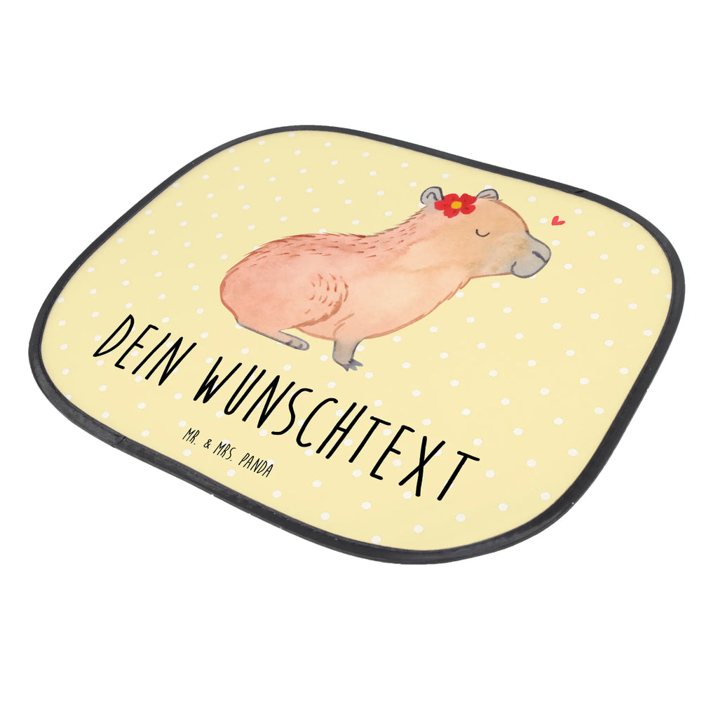 Customizable sun protection Capybara flower small animals, cute, funny, cute animal motives, hand drawn, small world, funny sayings, good mood, happy, gifts, gift ideas, special gifts, animal lover, card