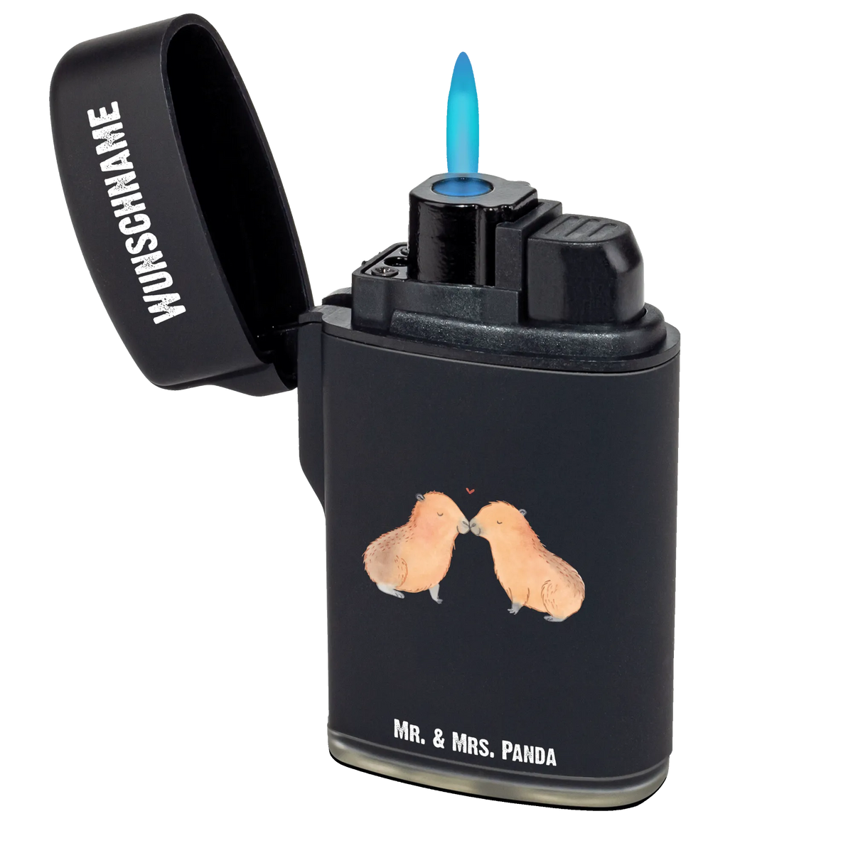 Personalised lighter Capybara love small animals, cute, funny, cute animal motives, hand drawn, small world, funny sayings, good mood, happy, gifts, gift ideas, special gifts, animal lover, card