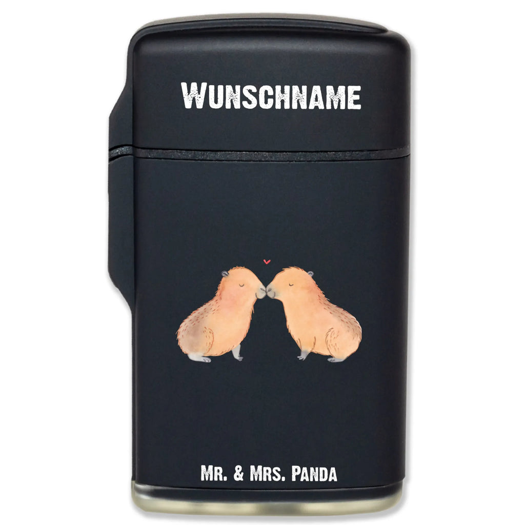 Personalised lighter Capybara love small animals, cute, funny, cute animal motives, hand drawn, small world, funny sayings, good mood, happy, gifts, gift ideas, special gifts, animal lover, card